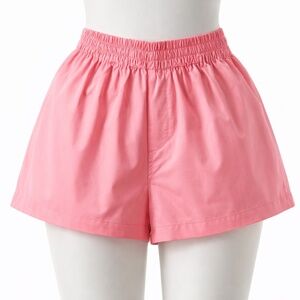 NEW L'ACADEMIE Pink Dallis Poplin Flirty Short SIZE XS